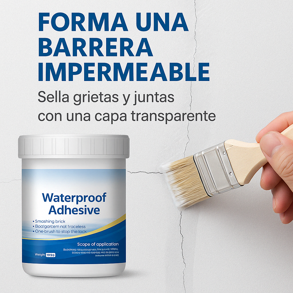 Sellador Impermeable Transparente 300g | Sella Grietas, Fugas y Filtraciones – Invisible y Efectivo
